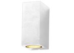 Applique Murale LED Carrée IP44 double faisceau GU10 - Blanc