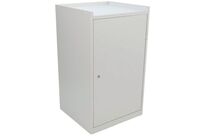 Manutan Expert - Armoire basse à 2 tablettes - Acier Gris - 91x50x53.3 cm - Charge 100kg - Serrure à clé