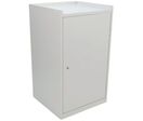 Manutan Expert - Armoire basse à 2 tablettes - Acier Gris - 91x50x53.3 cm - Charge 100kg - Serrure à clé