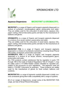 Liste des pâtes pigmentaires