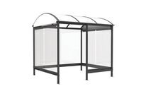 Abri Plus - Abri fumeurs Combrailles 4,1x2,4m Gris Anthracite RAL 7016 - Acier Galvanisé - Garantie 5 ans