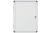 Earth Bi-Office - Vitrine d&amp;#039;affichage intérieure écologique 9xA4 Magnétique Argent Blanc Aluminium 98.1cm