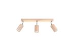 Plafonnier 3 Spots Orientables pour Ampoule GU10 - Bois