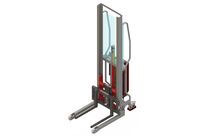 Gerbeur Levfix à levée électrique avec fourches coulissantes