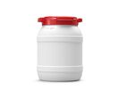 Curtec - Baril 6L Grande Ouverture Homologué UN - Usage Alimentaire - Polyéthylène Haute Densité - Blanc Rouge