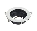Support Spot Encastrable GU10 Orientable Rond Blanc/Noir
