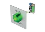 Bouton poussoir + plaque d'encastrement PORTE et braille PORTE