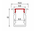 Profilé Aluminium Encastrable 2m pour Ruban LED - Cache Opaque - 1 m