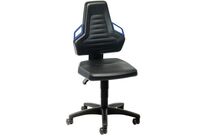 Bimos - Siège Ergoconfort Bas Noir Vinyle Roulettes - Réglable Ergonomique - 120kg Max