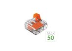 Pack de 50 - Borne de raccordement à levier 3 entrées