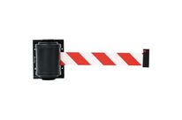 Manutan Expert - Enrouleur mural à sangle 4m Rouge/Blanc - Support mural tertiaire/entrepôt - Polyester résistant