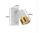 Applique Orientable avec Interrupteur pour Ampoule GU10 - Blanc