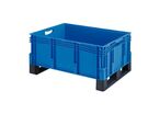 Bito - Bac gerbable XL Bleu 800x600x620mm avec semelles - 206L - 200kg charge max - Polypropylène - Idéal entrepôt