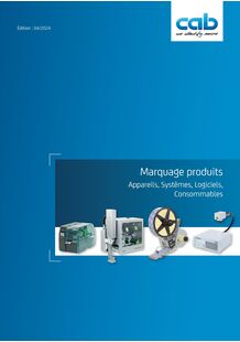 cab technologies : Programme général de marquage produits / Appareils, Systèmes, Logiciels, Consommables