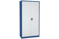 Manutan Expert - Armoire pour outillage - 1000x1950x450 mm - Bleu/Gris - Acier - 2 Portes - 2 Tablettes - 10 Ans Garantie