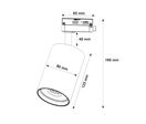 Spot LED sur Rail Monophasé CCT 30W 60° Blanc