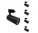 Pack de 5 - Spot LED sur Rail 30W 45° Monophasé - Blanc Neutre 4000K - 5500K / Noir