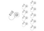 Pack de 10 - Spot LED étanche IP65 Encastrable Dimmable CCT 6W Alu
