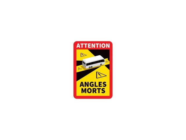 Autocollant angle mort bus