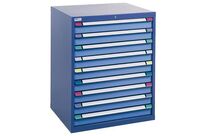 Thurmetall - Armoire multitiroirs 9 tiroirs - L 805 mm Bleu pigeon/Bleu clair - Acier - Charge 4000 kg - Garantie 5 ans
