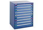 Thurmetall - Armoire multitiroirs 9 tiroirs - L 805 mm Bleu pigeon/Bleu clair - Acier - Charge 4000 kg - Garantie 5 ans