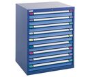 Thurmetall - Armoire multitiroirs 9 tiroirs - L 805 mm Bleu pigeon/Bleu clair - Acier - Charge 4000 kg - Garantie 5 ans