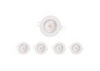 Pack de 5 - Spot LED Encastrable 5W IP65 Ø72mm Blanc - Blanc Froid 6000K - 8000K