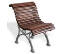 Chaise Barcino - Pieds en fonte et lattes en bois tropical