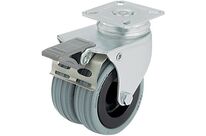 Roul Jumelee D=75mm F=100kg A Platine Piv.+ Fr Moyeu Bille