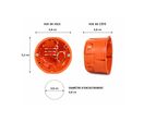 Boîte d'Encastrement pour Cloisons 60mm Profondeur - Rond