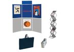Kit complet stand 6 panneaux et présentoir zig zag alu-plexiglass