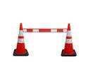 Pack 2 barrières plastique 1.20m avec fixations pour cône de chantier