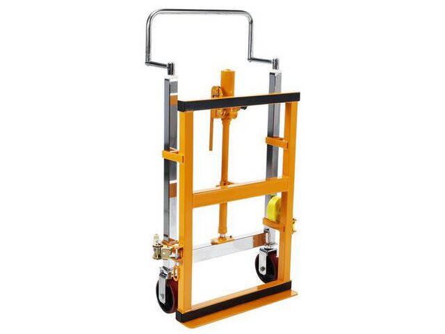 Manutan Expert - Diable élévateur jumelé hydraulique 1800 kg - Acier - Roues Caoutchouc 150 mm - Garantie 10 ans