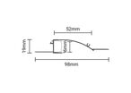 Profilé Aluminium Encastré 2m pour Plâtre Couvercle Blanc Opaque