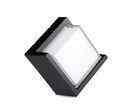 Applique Murale LED CCT 15W Noire Carrée IP65 avec Cache - 3000K/4000K/6500K
