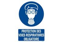 Panneau protection des voies respiratoires obligatoire