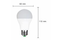 Pack de  10 - Ampoule E27 LED 9W 220V A60 180° - Blanc Chaud 2300K - 3500K