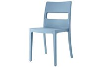Chaise Plastique Recyclé Sai Go Green Scab 4 Pieds Bleu Clair