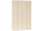Manutan Expert - Vestiaire Industrie Propre 4 Cases Beige - 1800x1170x500mm - Acier Époxy - Livré Monté - Idéal Entrepôt