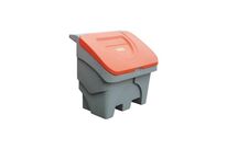 Bac à sel en polyéthylène 130 litres avec passage de fourches - Pour sel, sable, granulat,