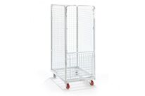 Roll conteneur 4 côtés avec demi-ouvrant maille 50x50 mm