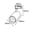 Pack de 5 - Spot LED sur Rail 30W 45° Monophasé - Blanc Neutre 4000K - 5500K / Blanc