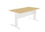 Bureau droit chêne/blanc L.1800 x P.800 mm