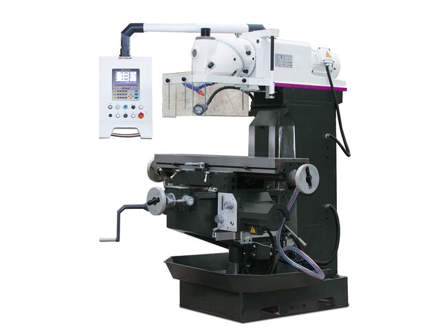 Fraiseuse universelle type Huron X 600 mm Y 270 mm Z 380 mm avance mécanique longitudinale tranversale ISO40 Optimill MT100