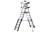 Tubesca-Comabi - Plateforme réglable Sherpascopic - 6 marches - Aluminium - Hauteur travail 3.61m - Charge 150kg - Éco-responsable