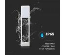 Borne de Jardin Design Blanche 10W LED Samsung IP65 - Blanc Chaud 2300K - 3500K
