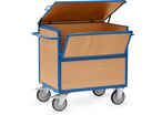 Chariot caisse en bois avec couvercle | FETRA FRANCE