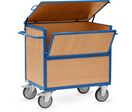 Chariot caisse en bois avec couvercle | FETRA FRANCE