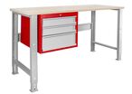 Établi modulaire Rubberwood avec armoire à tiroirs 3T 1500 mm MW Tools MOD155R