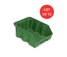 Lot de 12 Bacs DUETTO 12,5 litres plastique vert